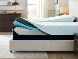 ProAdapt hybrid mattress with the cover flipped up and the inside layers and springs showing