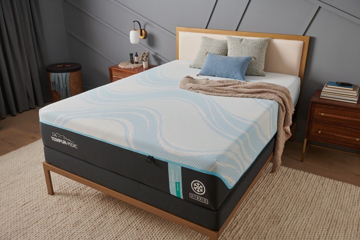 Tempur-Pedic ProBreeze mattress in styled room