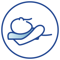 Sleep positions - stomach icon